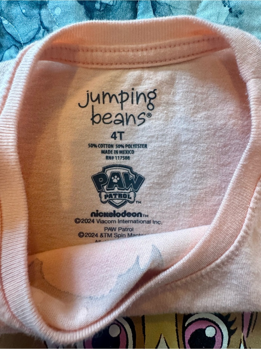 jumping beans Pink & Peach Girls' Paw Patrol Short Sleeve Set - Picture 2 of 2